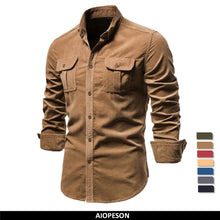 Load image into Gallery viewer, Men&#39;s Business Casual Corduroy Shirt
