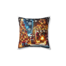 Load image into Gallery viewer, Cozy Seasonal Spun Polyester Square Pillow – Autumn &amp; Christmas Designs
