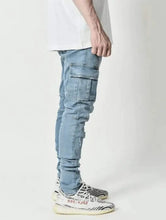 Load image into Gallery viewer, Men&#39;s Side Pockets Skinny Jeans
