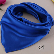 Load image into Gallery viewer, WZCX 60*60cm Women Solid Color Silk Scarf Spring Autumn Fashion New Simple Square Scarfs For Ladies Female Scarf
