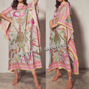 African Dashiki Dress Print Bohemia Silk Scarf Hijab Loose Elegant Muslim Abaya Bazin Robe Gowns Broder Riche Sexy Lady Party