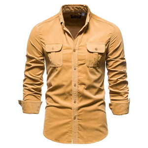 Men's Business Casual Corduroy Shirt