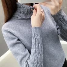 Load image into Gallery viewer, Women Sweater Turtleneck Pullovers Autumn Winter Sweaters New 2023 Long Sleeves Thick Warm Female Sweater Khaki
