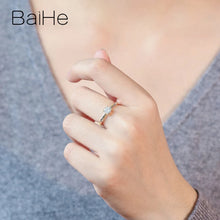 Load image into Gallery viewer, BAIHE Solid 14K White Yellow Rose Gold H/SI Natural Diamond Ring Women Wedding Band Fine Jewelry Making Anillo de diamantes
