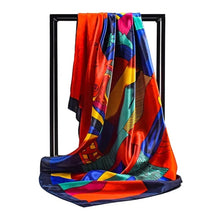 Load image into Gallery viewer, 90*90cm square silk scarf Women Shawl Print Satin Hijab Female Luxury Brand Square Lady muffler coverchief bandanna pareo girl
