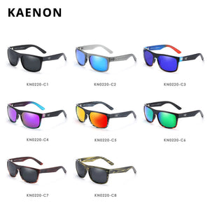 KAENON Outside Polarized Men Sunglasses Square BURNET XL Anti-Glare Sun Glasses TR90 Material Frame 1.1mm Enhanced Lens CE