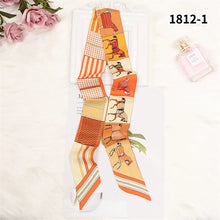 Load image into Gallery viewer, Horse Printing Bag Scarf 2024 New Small Skinny Silk Scarf Women Luxury Brand Foulard Women Tie Fashion Head Scarves For Ladies
