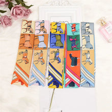 Load image into Gallery viewer, Horse Printing Bag Scarf 2024 New Small Skinny Silk Scarf Women Luxury Brand Foulard Women Tie Fashion Head Scarves For Ladies
