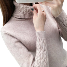 Load image into Gallery viewer, Women Sweater Turtleneck Pullovers Autumn Winter Sweaters New 2023 Long Sleeves Thick Warm Female Sweater Khaki
