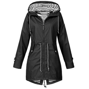 Spring Summer Women’s Jackets Solid Rain Jacket Outdoor Jackets Hooded Raincoat Windproof Jackets  5xl Woman Clohting