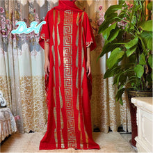 Load image into Gallery viewer, Dubai Free Size Abaya Embroidery Long Dress Arab High Grade Comfortable Fabric Women Muslim Kaftan Turkish Moroccan GownHD054

