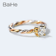 Load image into Gallery viewer, BAIHE Solid 14K White Yellow Rose Gold H/SI Natural Diamond Ring Women Wedding Band Fine Jewelry Making Anillo de diamantes
