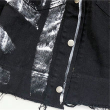 Load image into Gallery viewer, Streetwear Women Denim Jacket Fashion Graffiti Print Long sleeve Jeans Jacket Female Loose Hip hop Jeans Coat Harajuku Jackets
