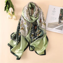 Load image into Gallery viewer, New 180*90cm classic Silk Scarf Women Foulard Office lady Large Fashion Print Beach Hijab shawl warp bandanna muffler pareo
