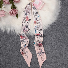 Load image into Gallery viewer, Rose Brand Scarf Women Silk Scarf Bag Skinny Scarves New Design Wrist Towel Foulard Neckerchief Headband For Ladies
