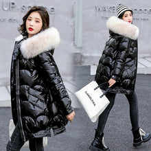 Load image into Gallery viewer, Women Winter Jacket Parkas 2021 New Fashion Fur Collar Hooded Thick Warm Parkas Casual Female Long Snow Wear Coat Outwear
