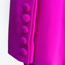Load image into Gallery viewer, HIGH QUALITY Newest 2023 Runway Designer Suit Set Women&#39;s Single Button Blazer Flare Pants Suit Fluorescent Purple
