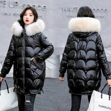 Load image into Gallery viewer, Women Winter Jacket Parkas 2021 New Fashion Fur Collar Hooded Thick Warm Parkas Casual Female Long Snow Wear Coat Outwear
