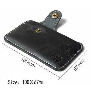 1pc Retro Leather Card Wallet Men Business Bank Card Holder Thin Credit Card Case Convenient Small Cards Pack Cash Pocket