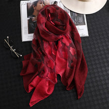 Load image into Gallery viewer, 2024 NEW Fashion Women Cut Flowers Hollow Lace Gradient Flower Silk Scarf Spring Shawls and Wraps Towel Femme Beach Sjaals
