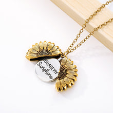 Load image into Gallery viewer, You Are My Sunshine Necklaces For Women Men Lover Gold Color Sunflower Necklace Pendant Jewelry Birthday Gift For Girlfriend Mom
