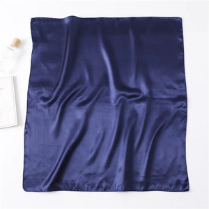 2023 New Fashion Silk Square Scarf For Women 60cm Satin Neck Hair Tie Band Bag Warp Soft Neckerchief Hijabs Head Female Foulard