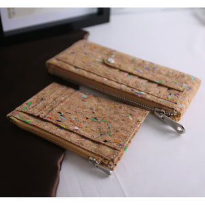 Hot Portugal Natural Cork Mini Card Wallet Classic Design Vegan Slim Coin Purse