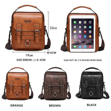 Load image into Gallery viewer, JEEP BULUO Multi-function Business Handbags Men New Man&#39;s Shoulder Bag Large Capacity Leather Messenger Bag Crossbody Big Brand
