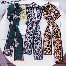 Load image into Gallery viewer, 2023 New Leopard Print Scarf Women Scarf Skinny Silk Scarf Small Handle Bag Ribbons Female Neckerchief Head Scarves &amp; Wraps
