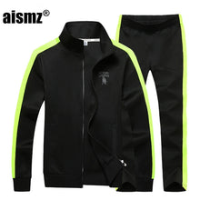 Load image into Gallery viewer, Aismz Tracksuit Mens Clothes Autumn Winter Fashion Fat Plus Size 7XL 8XL 9XL Sportwear Men Zipper Hoodie Jacket+Pants Sweat Suit
