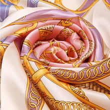 Load image into Gallery viewer, 100% Mulberry Silk Women Silk Scarf Shawl Printed Hot Sale Chain Pattern Brand Silk Muffler Large Air Condition Cape Kerchief
