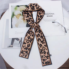 Load image into Gallery viewer, 2023 New Leopard Print Scarf Women Scarf Skinny Silk Scarf Small Handle Bag Ribbons Female Neckerchief Head Scarves &amp; Wraps
