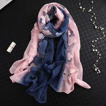 Load image into Gallery viewer, Wholesale 2021 New Fashion Women Cut Flowers Hollow Lace solid Silk Scarf Spring Shawls and Wraps Towel Femme Beach Sjaals
