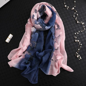 Wholesale 2021 New Fashion Women Cut Flowers Hollow Lace solid Silk Scarf Spring Shawls and Wraps Towel Femme Beach Sjaals