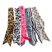 Load image into Gallery viewer, Leopard Snake Skin Print 2023 New Bag Skinny Silk Scarf For Women Luxury Brand Foulard Women Tie Fashion Head Scarves For Ladies
