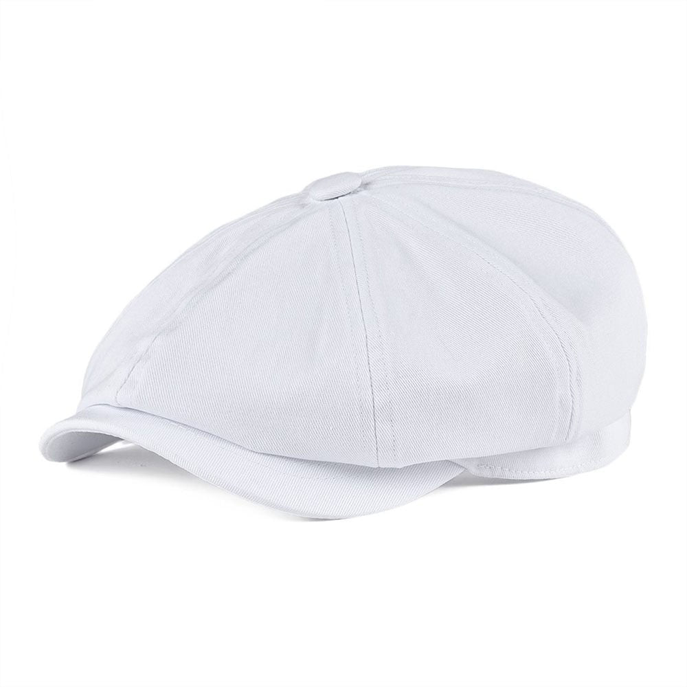 BOTVELA Newsboy Cap Men's Twill Cotton Hat 8 Panel Hat Baker Caps Retro Gatsby Hats Casual Brand Cap Cabbie Apple Beret for Male