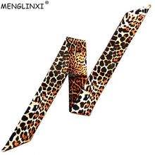 Load image into Gallery viewer, Leopard Snake Skin Print 2023 New Bag Skinny Silk Scarf For Women Luxury Brand Foulard Women Tie Fashion Head Scarves For Ladies
