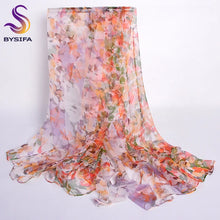 Load image into Gallery viewer, Pink Orange Silk Scarf 2016 New Design Long Female Scarves Printed 170*105cm Spring Autumn Fashion Accessories Women Silk Scarf
