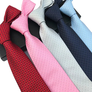 8cm Check Yellow Beige Jacquard Woven 100% Silk Ties Mens Neck Tie Floral Plaid Striped Ties for Men Wedding Suit Business Party