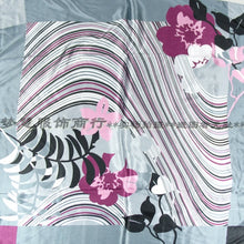 Load image into Gallery viewer, 2020 Elegent Women Large Square Silk Scarf Printed,90*90cm Fashion Spring And Autumn Grey And Purple Polyester Silk Scarf Shawl
