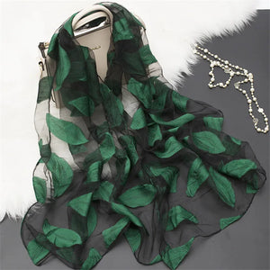 2019 hot sale silk scarf womens summer breeze lightweight sheer wrap and shawls bandana beach organza gauze lace hollow scarf