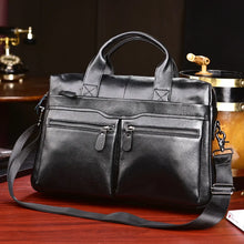 Load image into Gallery viewer, Business Laptop Bag Men Genuine Leather Handbags Male Leather Travel Briefcases Men High Quality Cowhide Leather Messenger Bags
