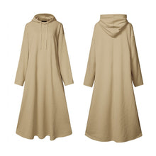 Load image into Gallery viewer, Fashion Hooded Hoodies Dress Women Autumn Sweatshirts 2023 ZANZEA Casual Long Sleeve Maxi Vestidos Female Solid Robe
