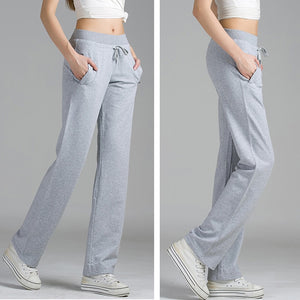 Oversize 4xl Casual Straight Sweatpants Women Basic Lace Up High Waist Jogger Pants 2023 Spring Summer Cotton Baggy Pantalones