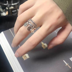 INS Retro Smile Face Ring Female Smile Ring Student Open Finger Adjustable Rings Personality Jewelry