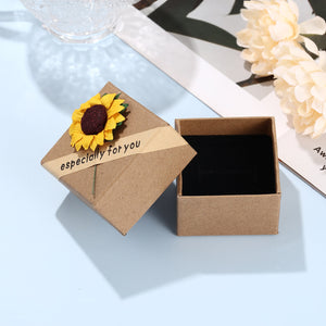JewelOra Personalized Jewelry Box Delicate Sunflower Rose Flower Gift Boxes for jewellery Christmas Anniversary Gifts for Family