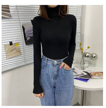 Load image into Gallery viewer, Women Turtleneck Sweaters Autumn Winter Korean Slim Pullover Women Basic Tops Casual Soft Knit Sweater Soft Warm Jumper

