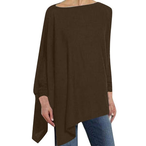 Jocoo Jolee Women Causal Long Sleeve Cotton Blouse Spring Loose Irregular Shirt Female Solid Sweatshirt Female Tops Pullover
