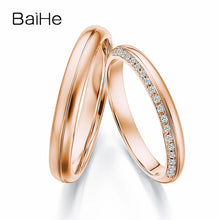 Load image into Gallery viewer, BAIHE Solid 18K White Gold H/SI Natural Diamond Ring Man Women Wedding Band Fine Jewelry Trendy Couple Ring Zoben Ma&#39;aurata
