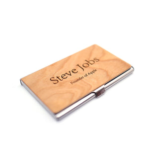 RFID Smart Wallet Wood ID Card Holder Automatically Solid Metal Bank Credit Card Holder Business CUSTOMIZE Promotion Gift